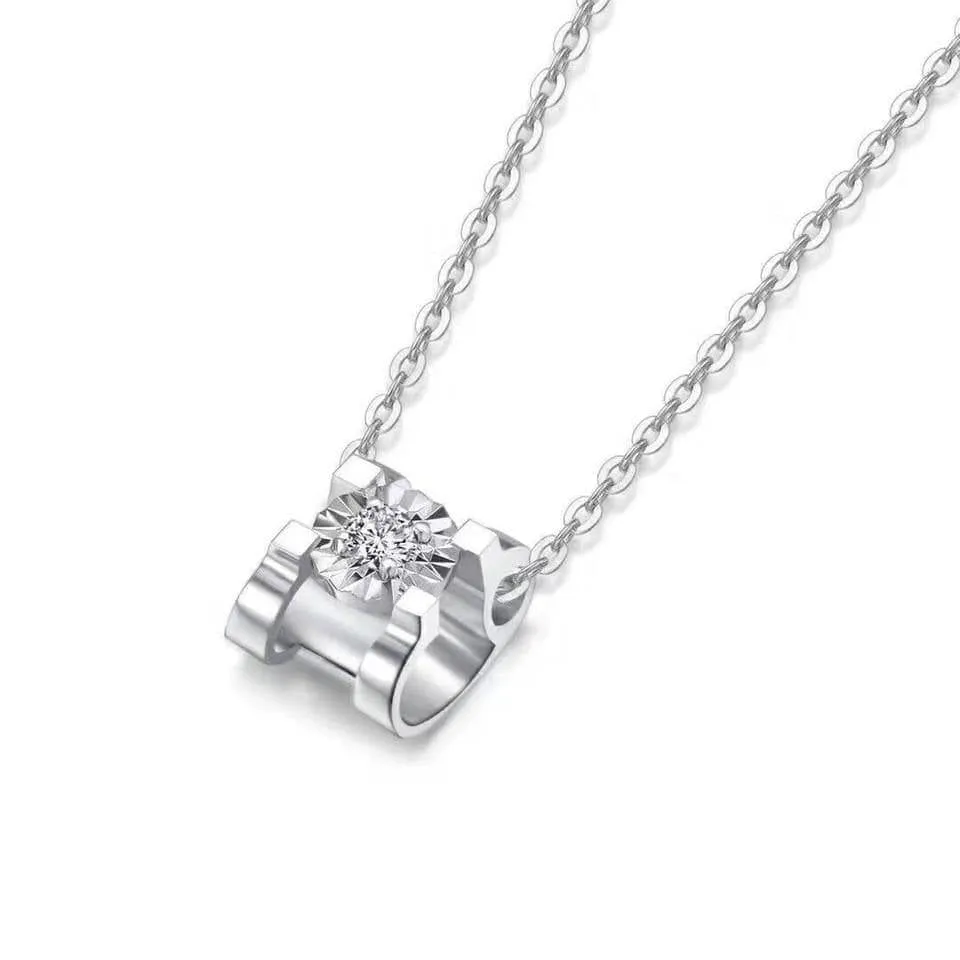 Baikalla™ "You are the only one to me" 18k gold diamond necklace