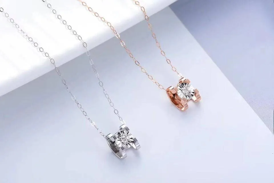 Baikalla™ "You are the only one to me" 18k gold diamond necklace