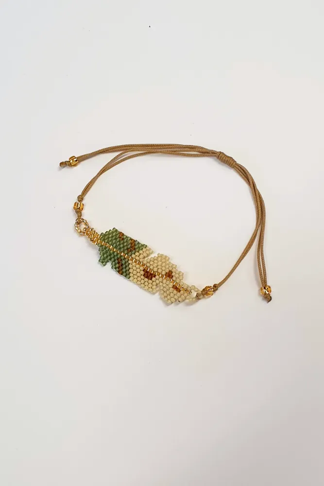 Beaded Feather Bracelet
