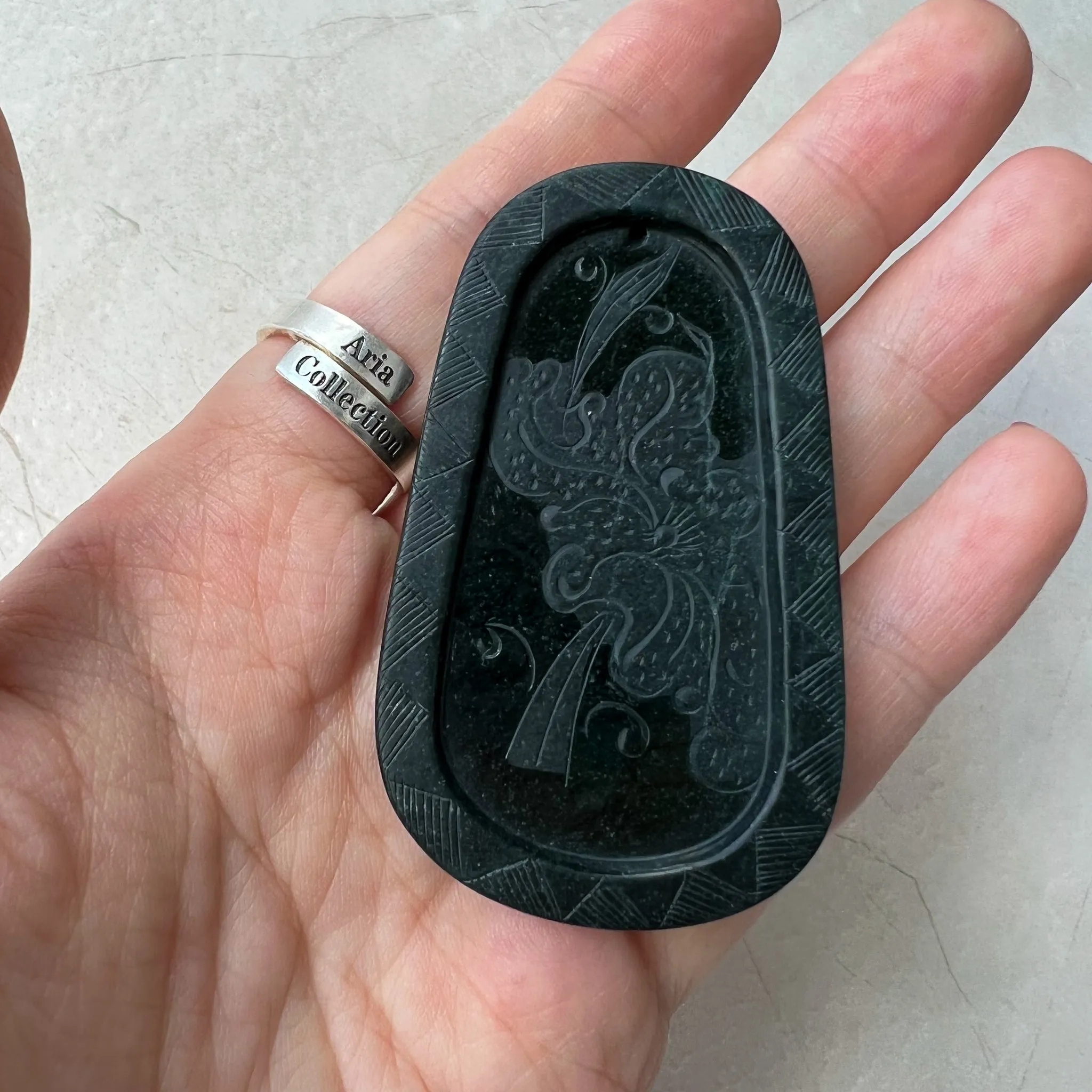 Black Jadeite Jade Twin Fish, Omphacite Jade, Pisces Zodiac Horoscope Necklace, Hand Carved Pendant Necklace, LGG-0322-1667010045-1