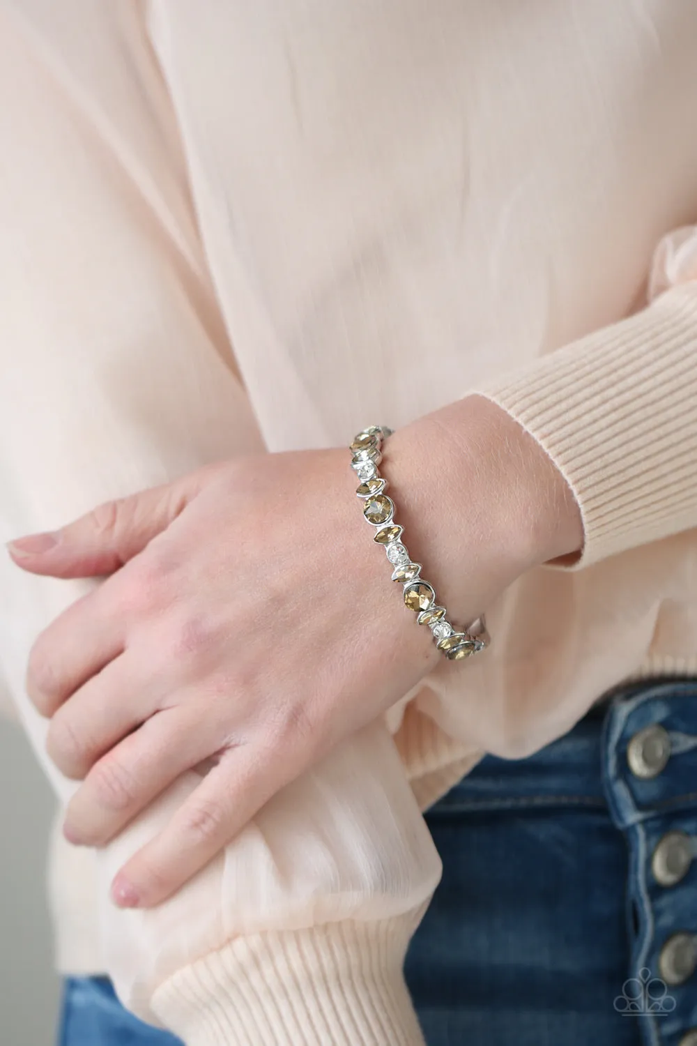 BLING Them To Their Knees - Brown Bracelet