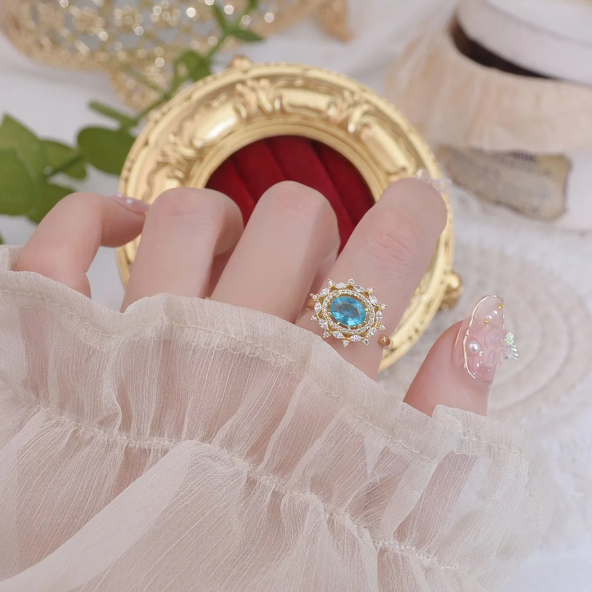 Blue Gemstone Ring - Marilyn