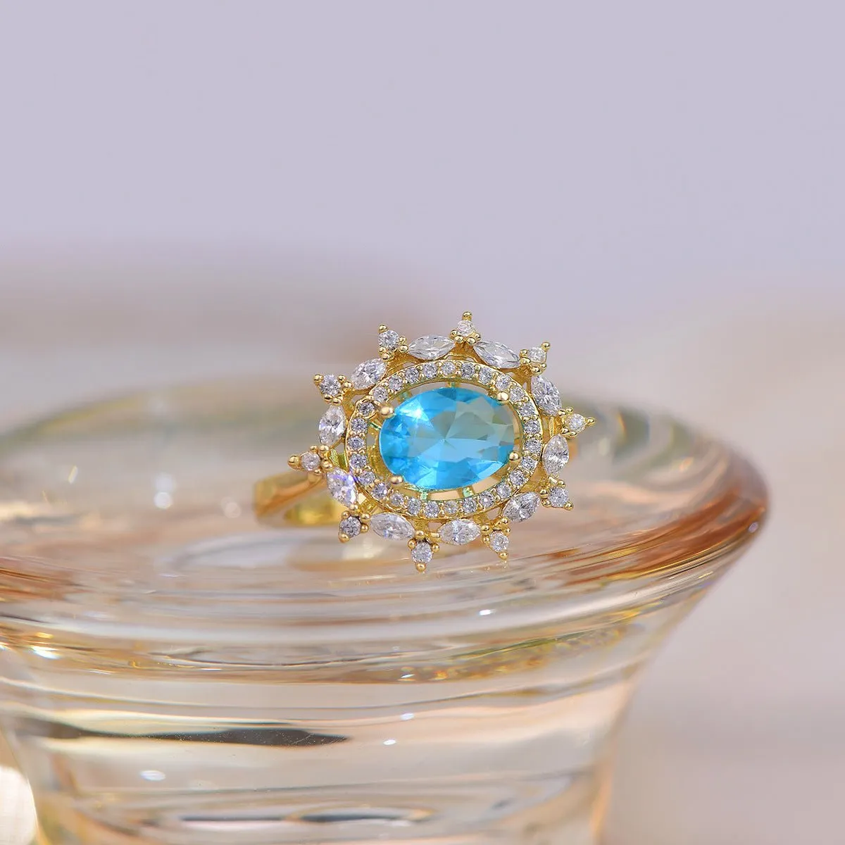 Blue Gemstone Ring - Marilyn
