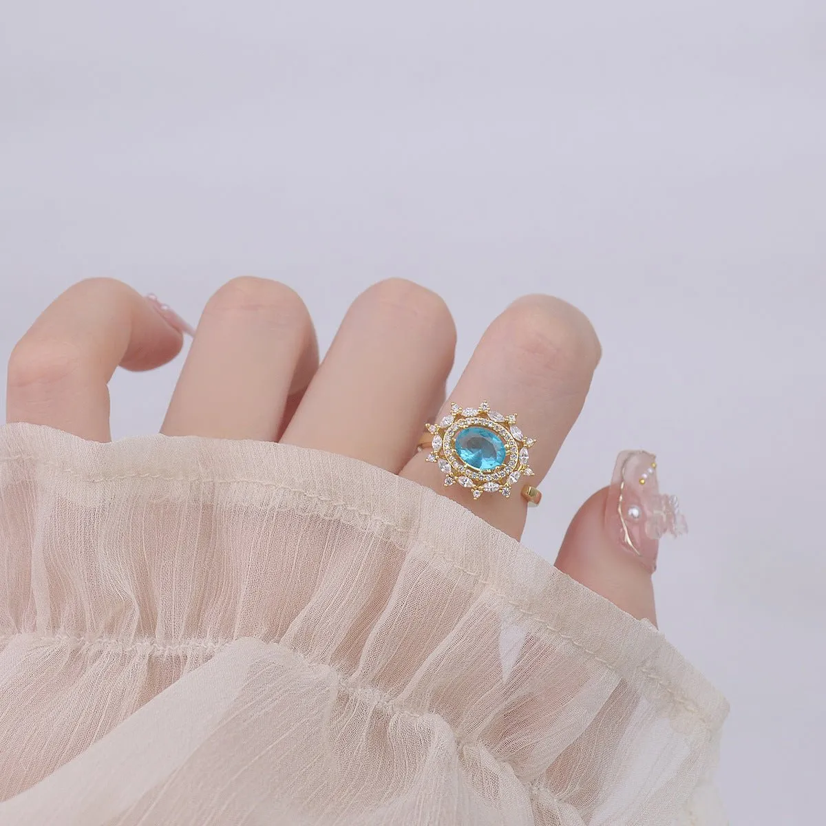 Blue Gemstone Ring - Marilyn