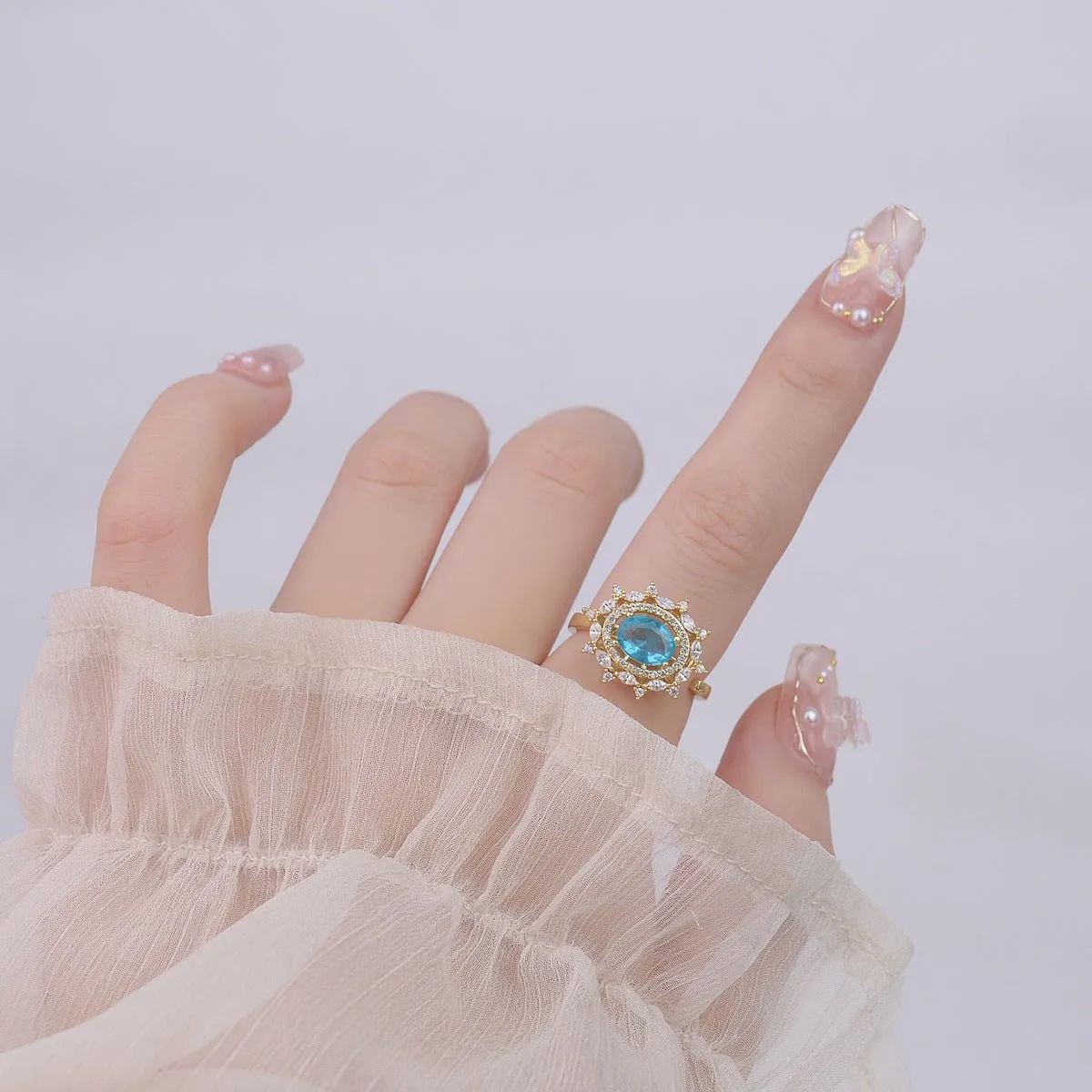 Blue Gemstone Ring - Marilyn