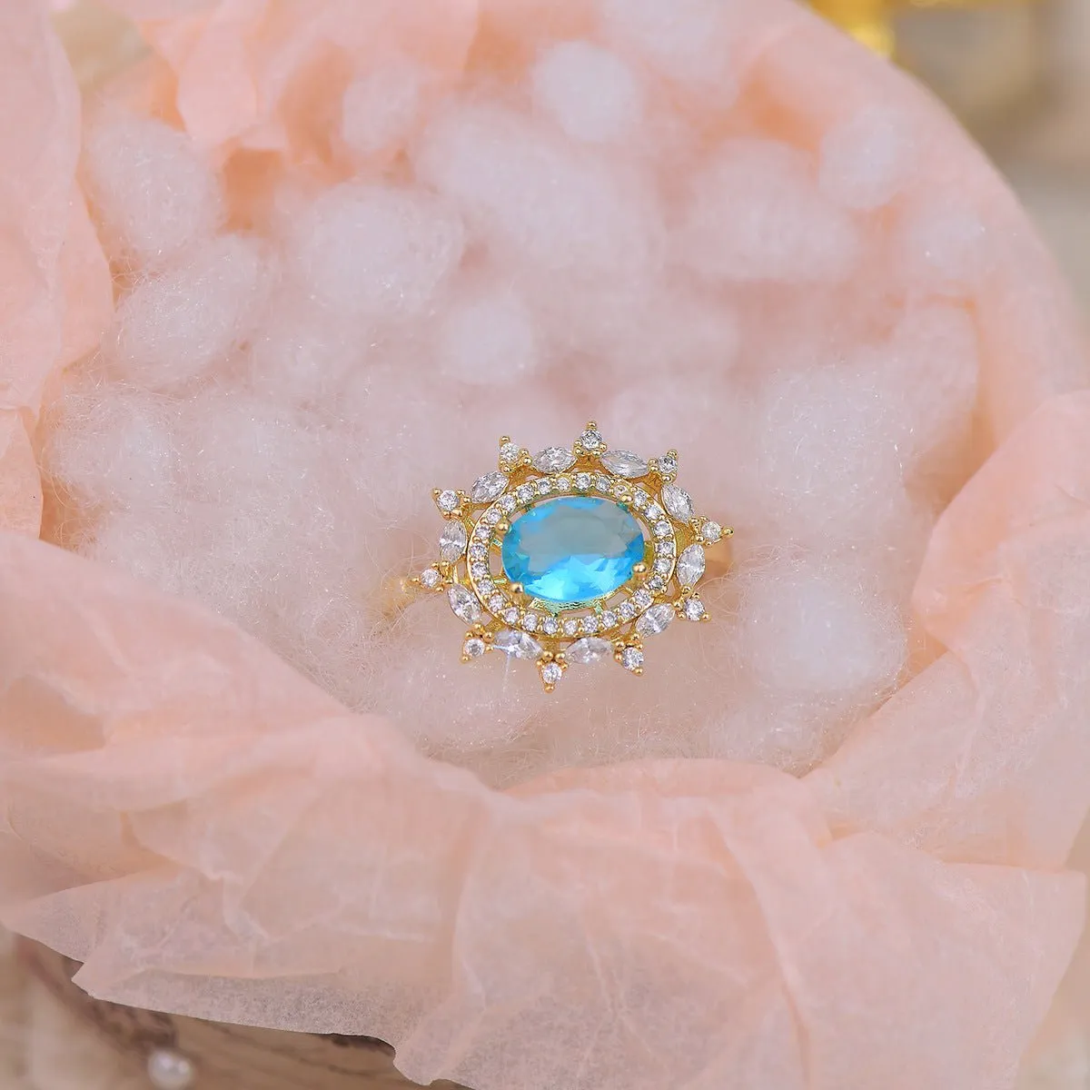 Blue Gemstone Ring - Marilyn