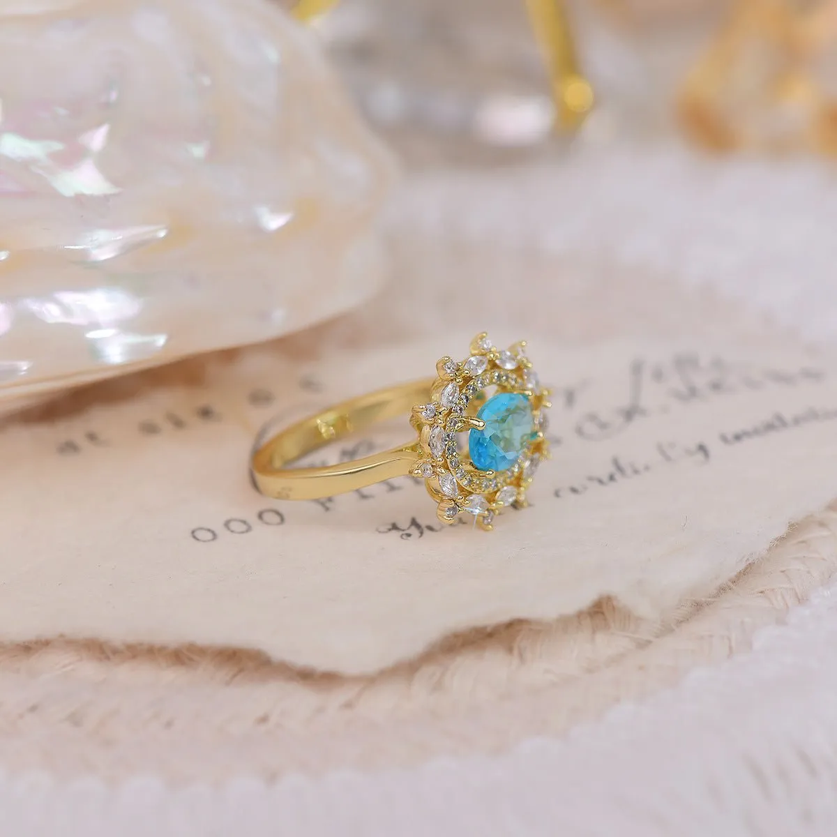 Blue Gemstone Ring - Marilyn