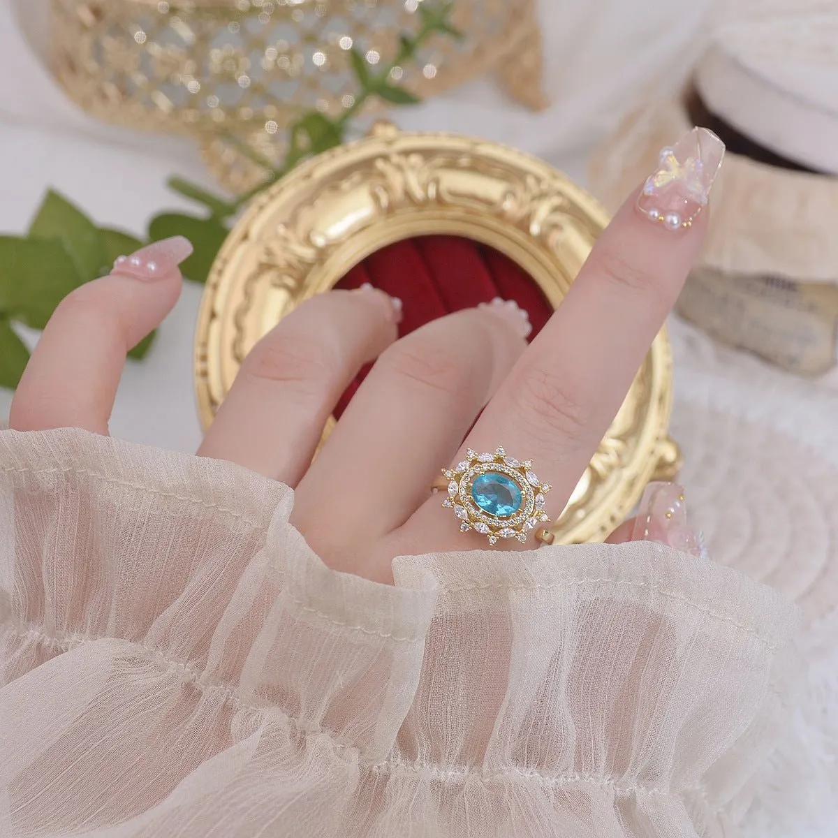 Blue Gemstone Ring - Marilyn