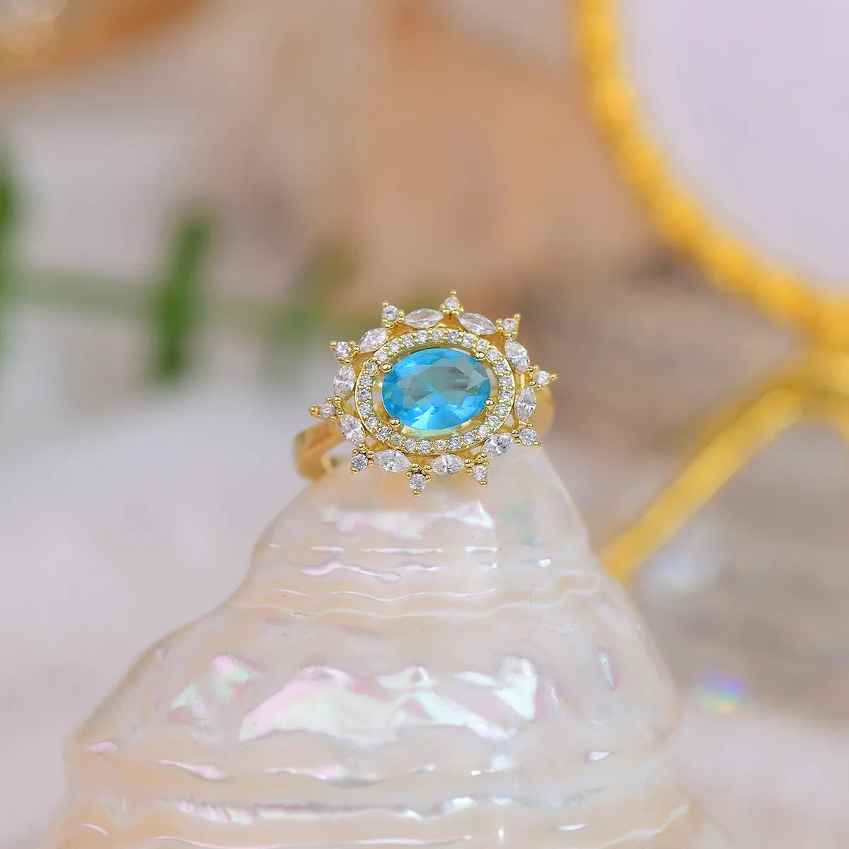 Blue Gemstone Ring - Marilyn