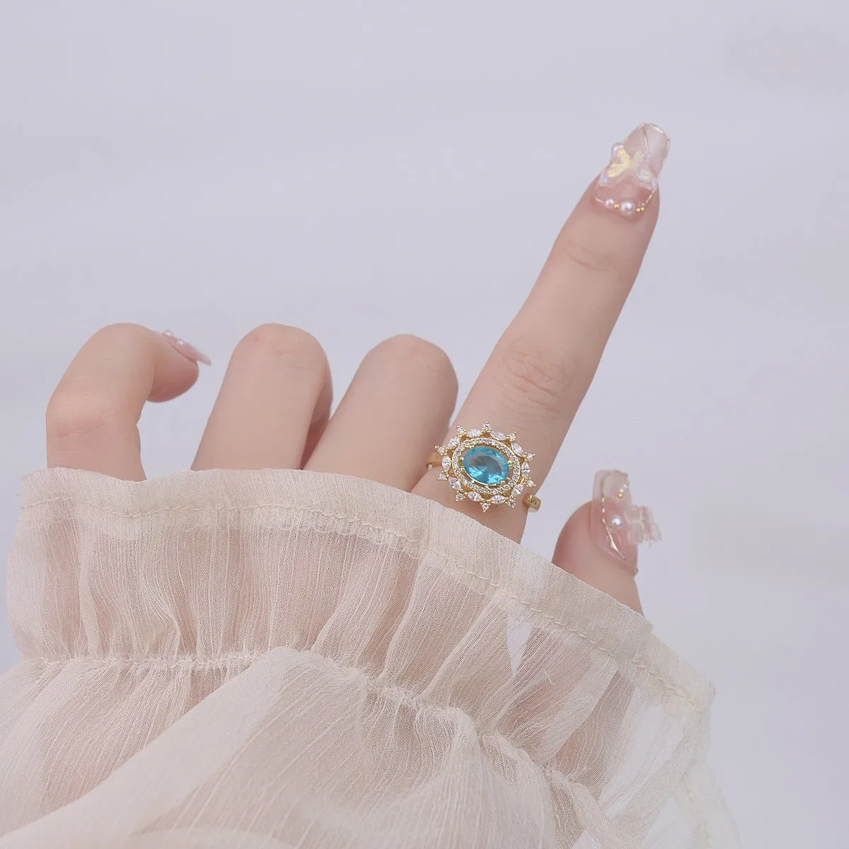 Blue Gemstone Ring - Marilyn
