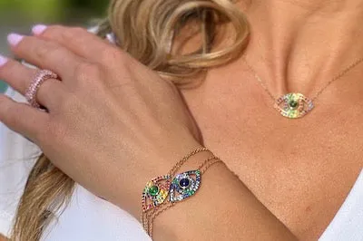 Blue Rainbow Eye Bracelet