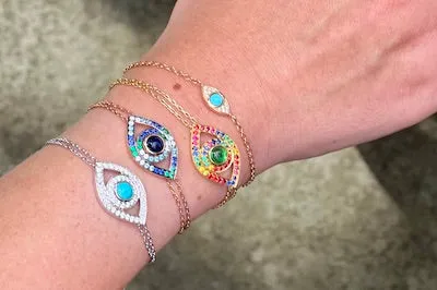 Blue Rainbow Eye Bracelet