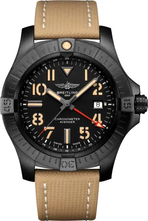 BRT Watch Avenger AutoMTic GMT 45 Night Mission Leather Tang Type
