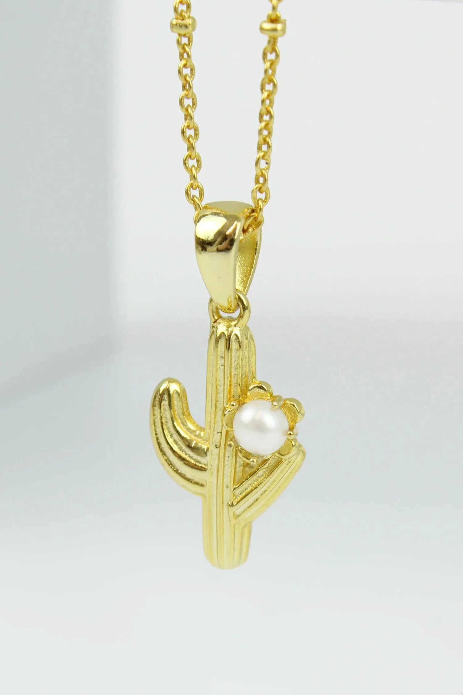 Cactus & Pearl Necklace