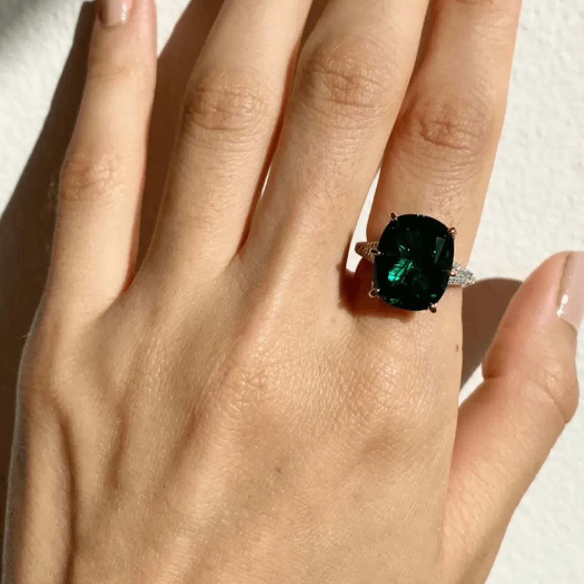 CARAT* London Tatum Cocktail Ring Emerald