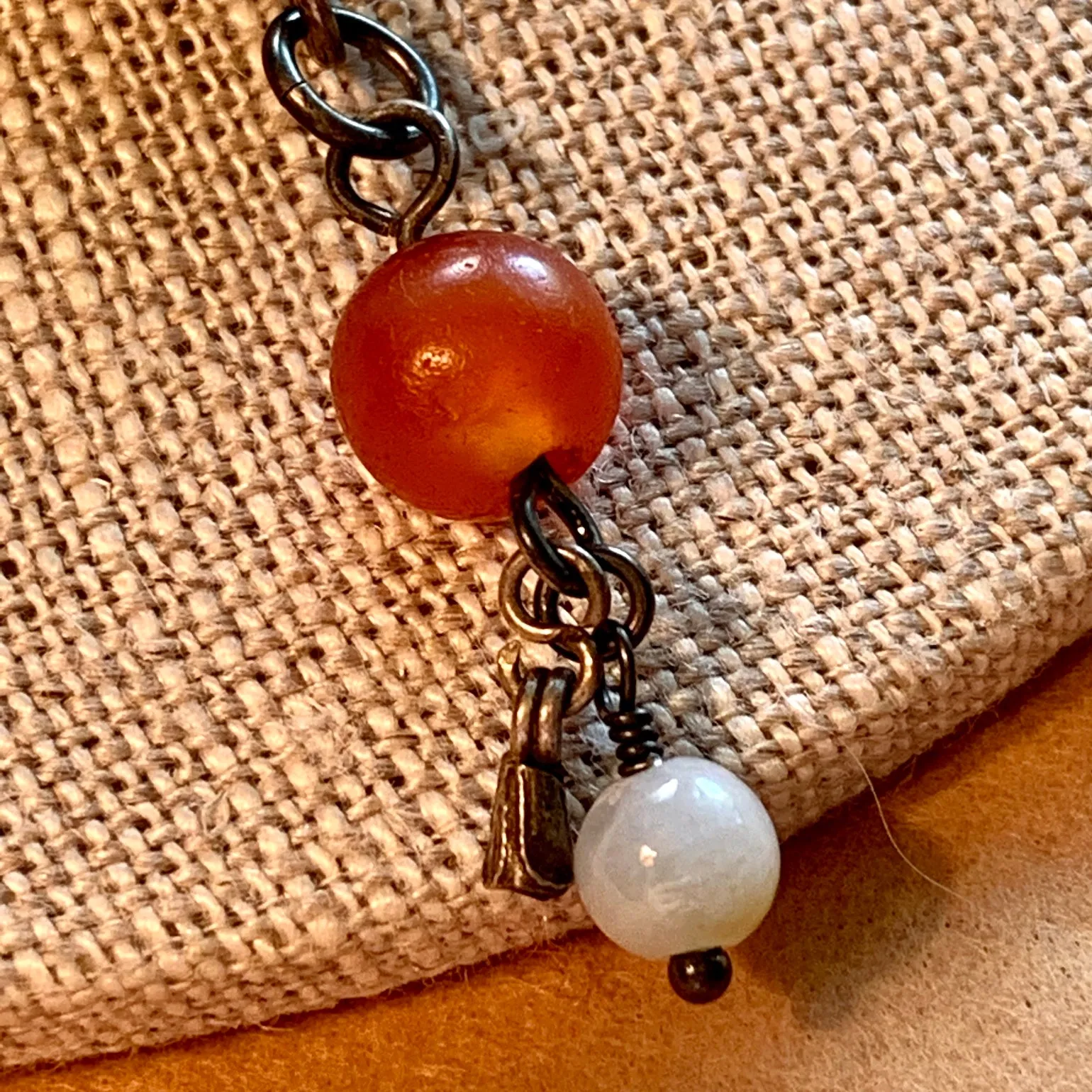 Carnelian Monkey Necklace by Ruth