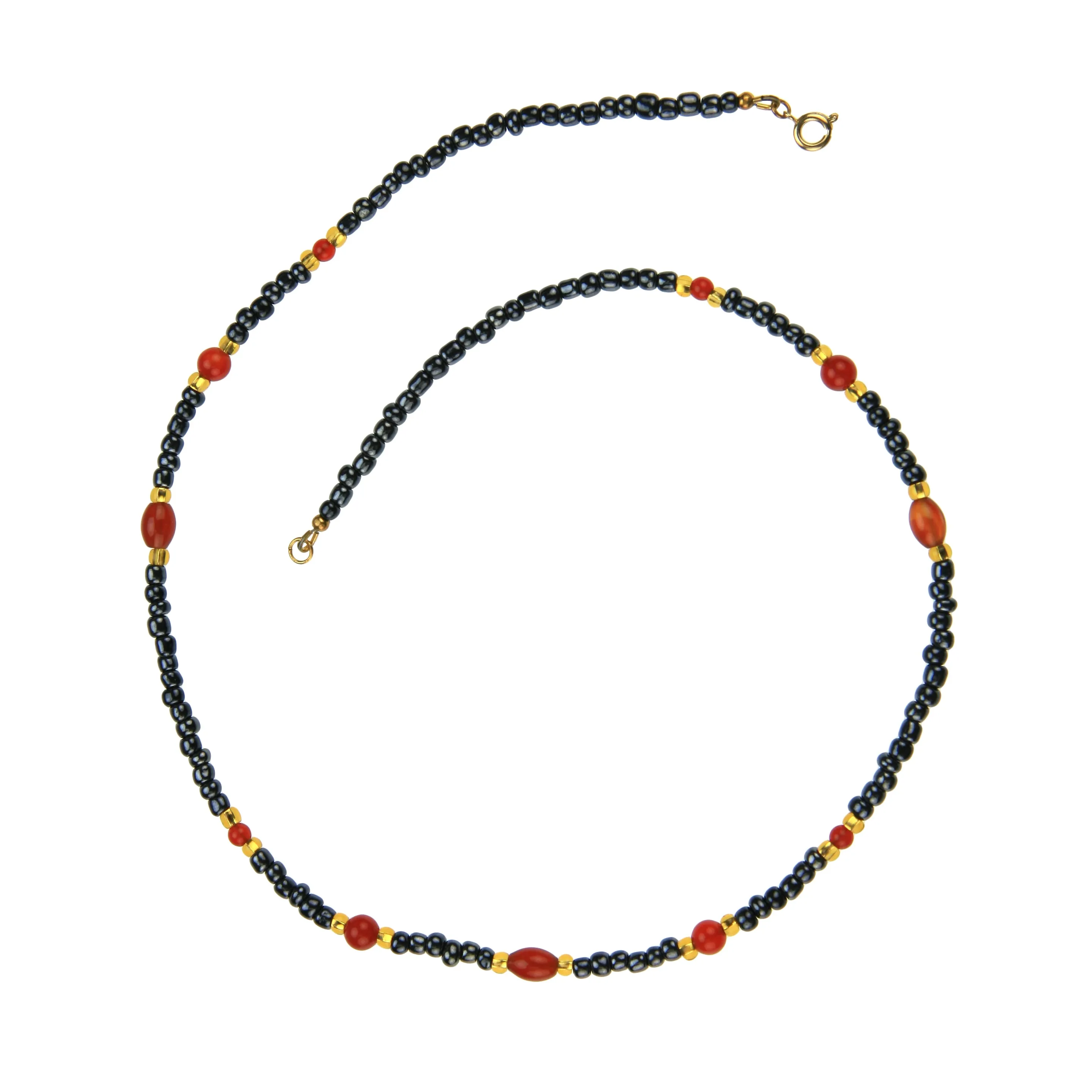 Carnelian Night Sky Gold Necklace