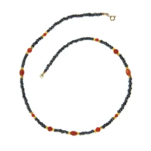 Carnelian Night Sky Gold Necklace