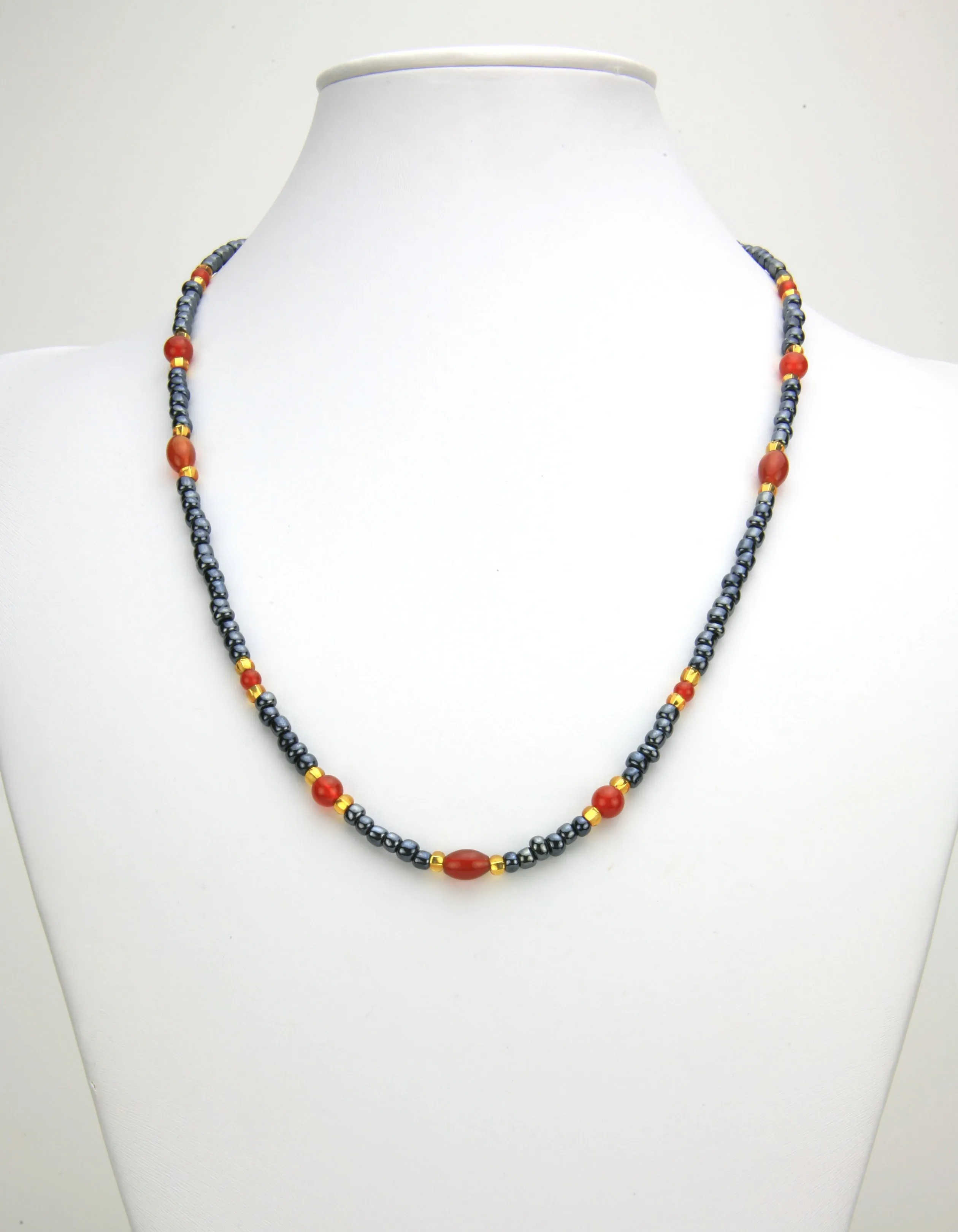 Carnelian Night Sky Gold Necklace