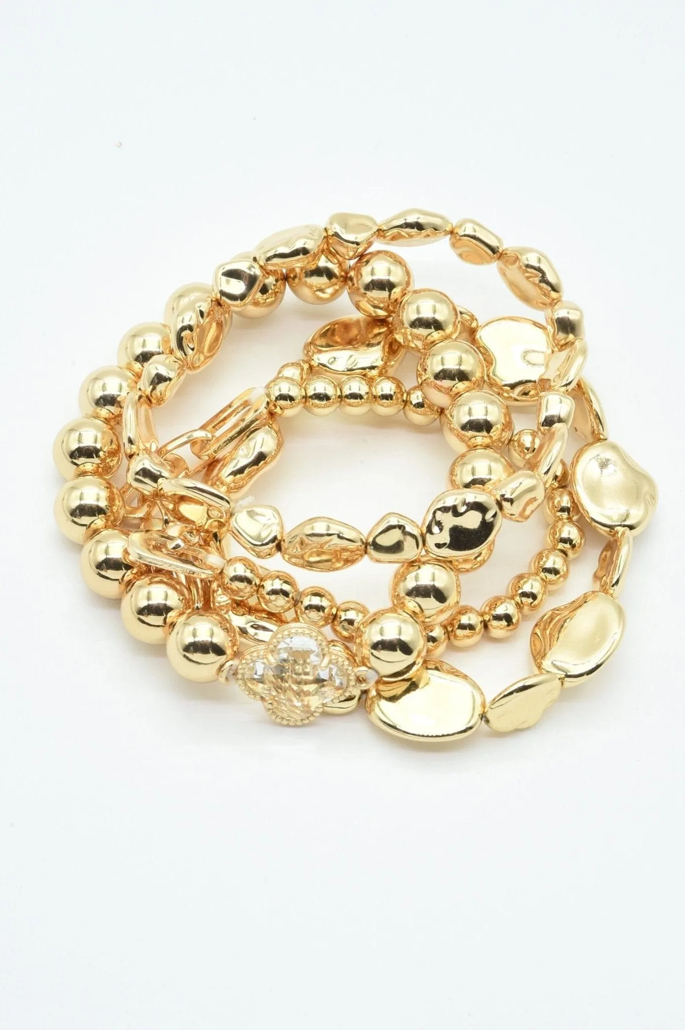 CB2183 Multi Strand Mixed Beaded Bracelet
