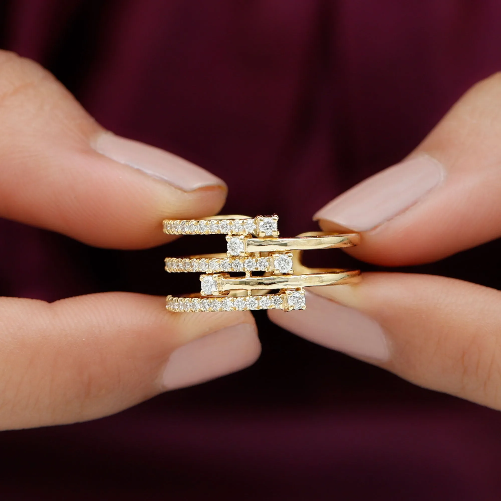 Certified Diamond Cocktail Wrap Ring