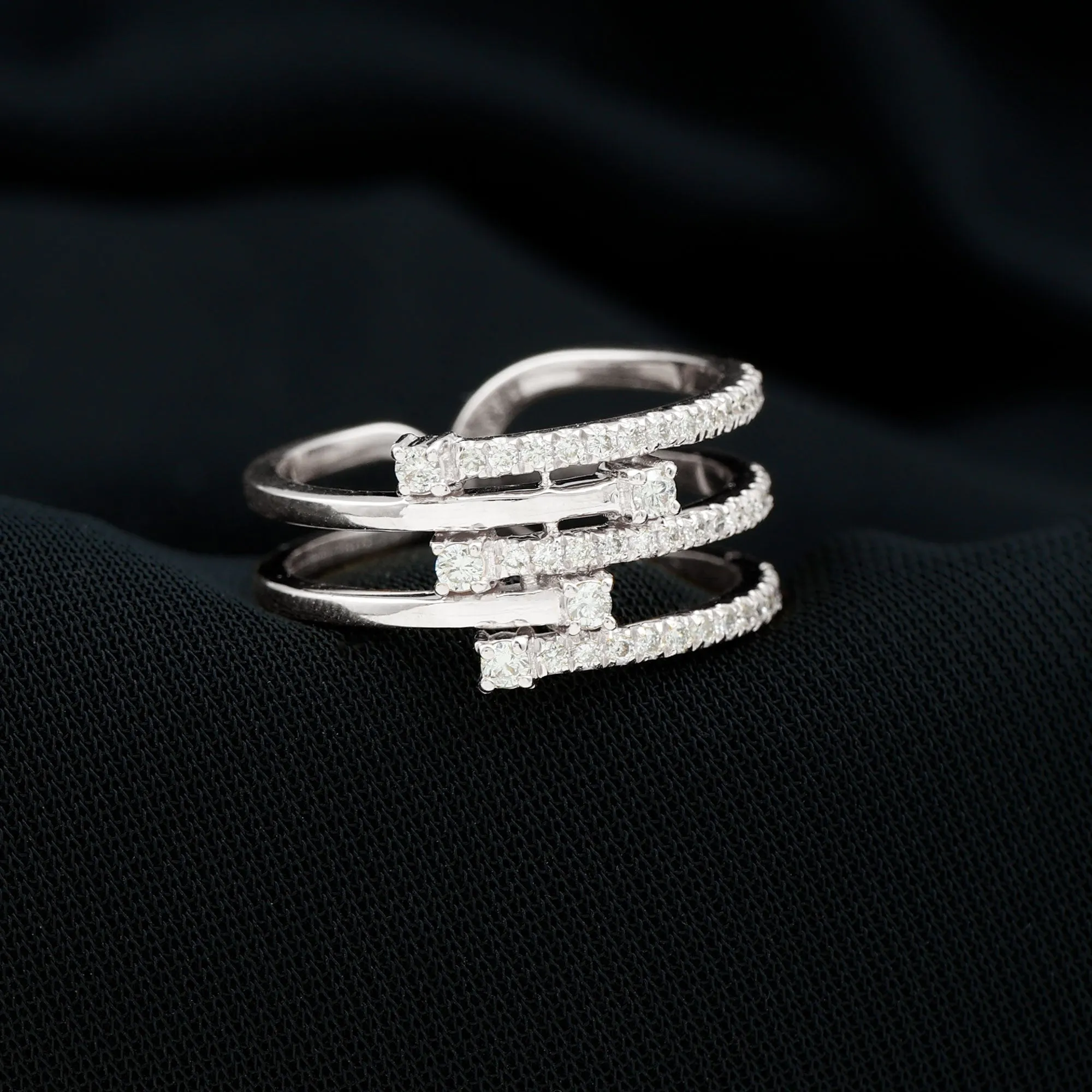 Certified Diamond Cocktail Wrap Ring