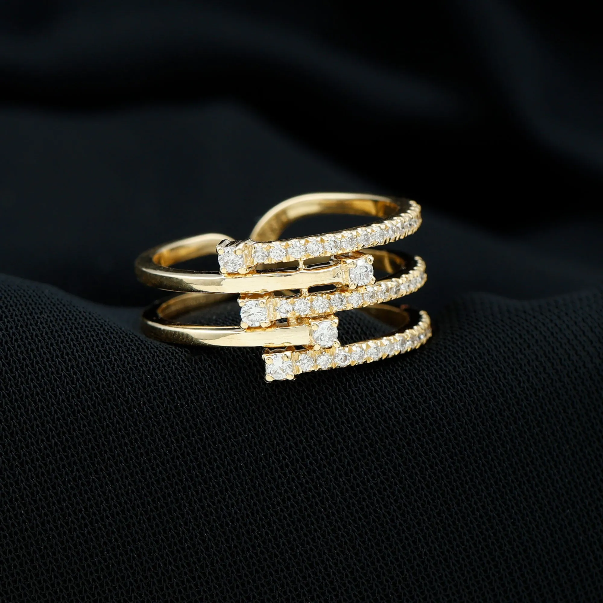 Certified Diamond Cocktail Wrap Ring