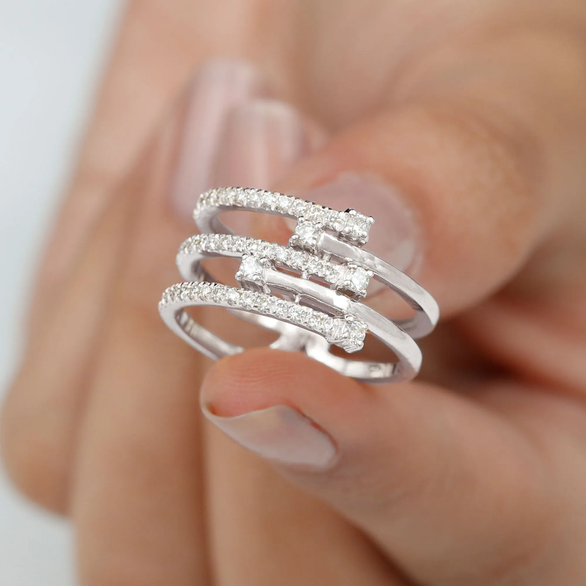 Certified Diamond Cocktail Wrap Ring