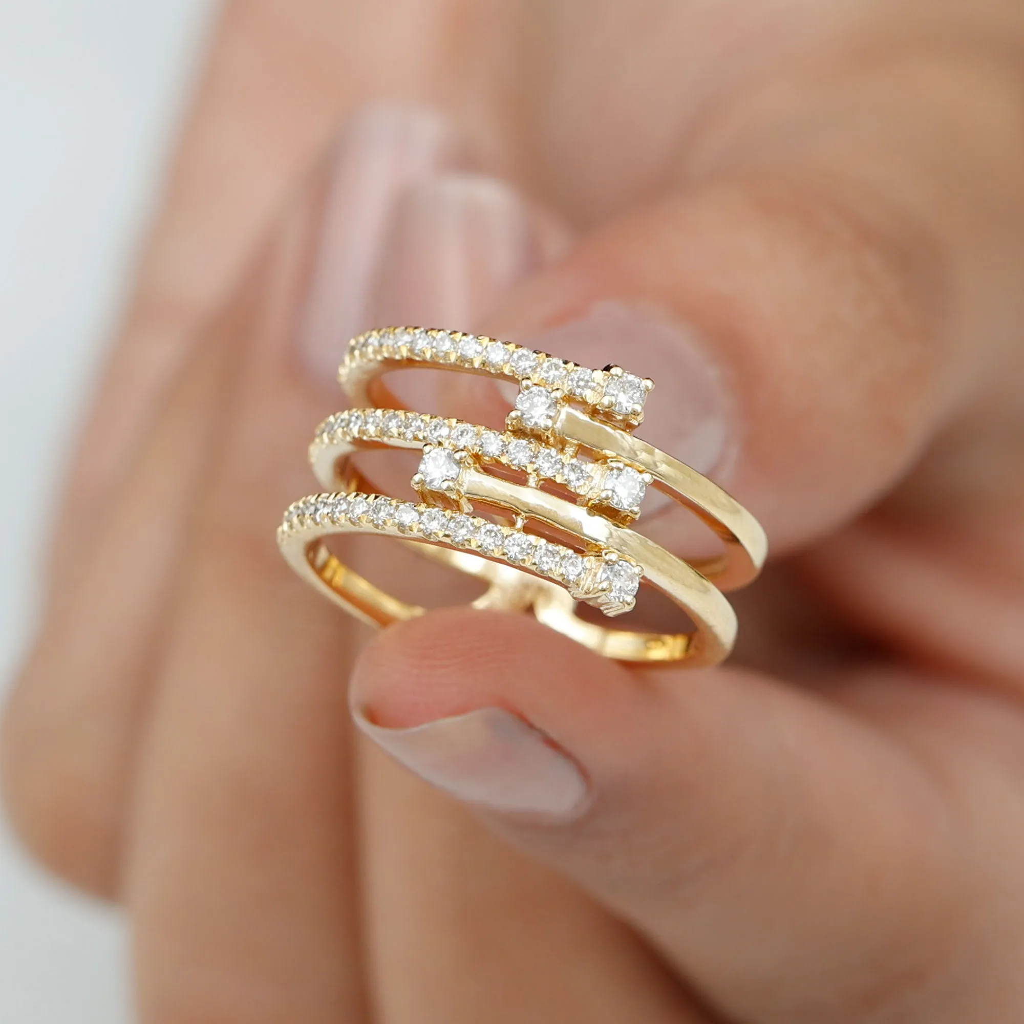 Certified Diamond Cocktail Wrap Ring