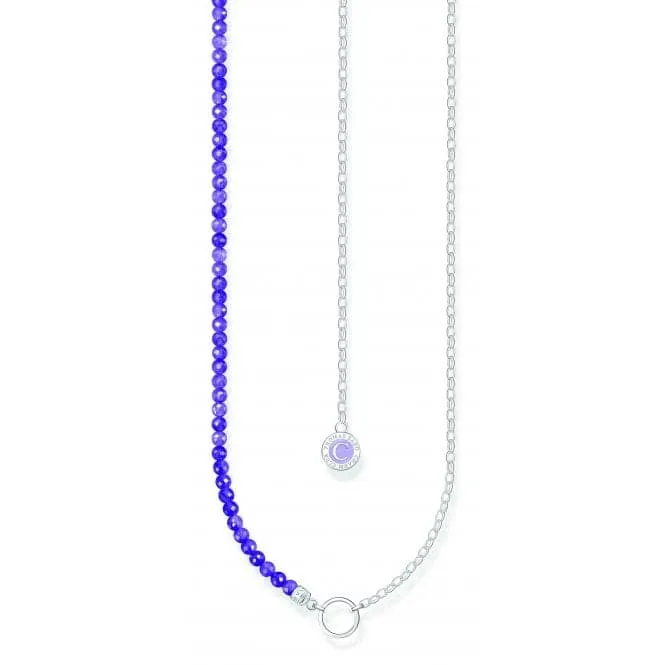 Charmista Member Violet Sterling Silver Enamel Charm Necklace KE2190-007-13