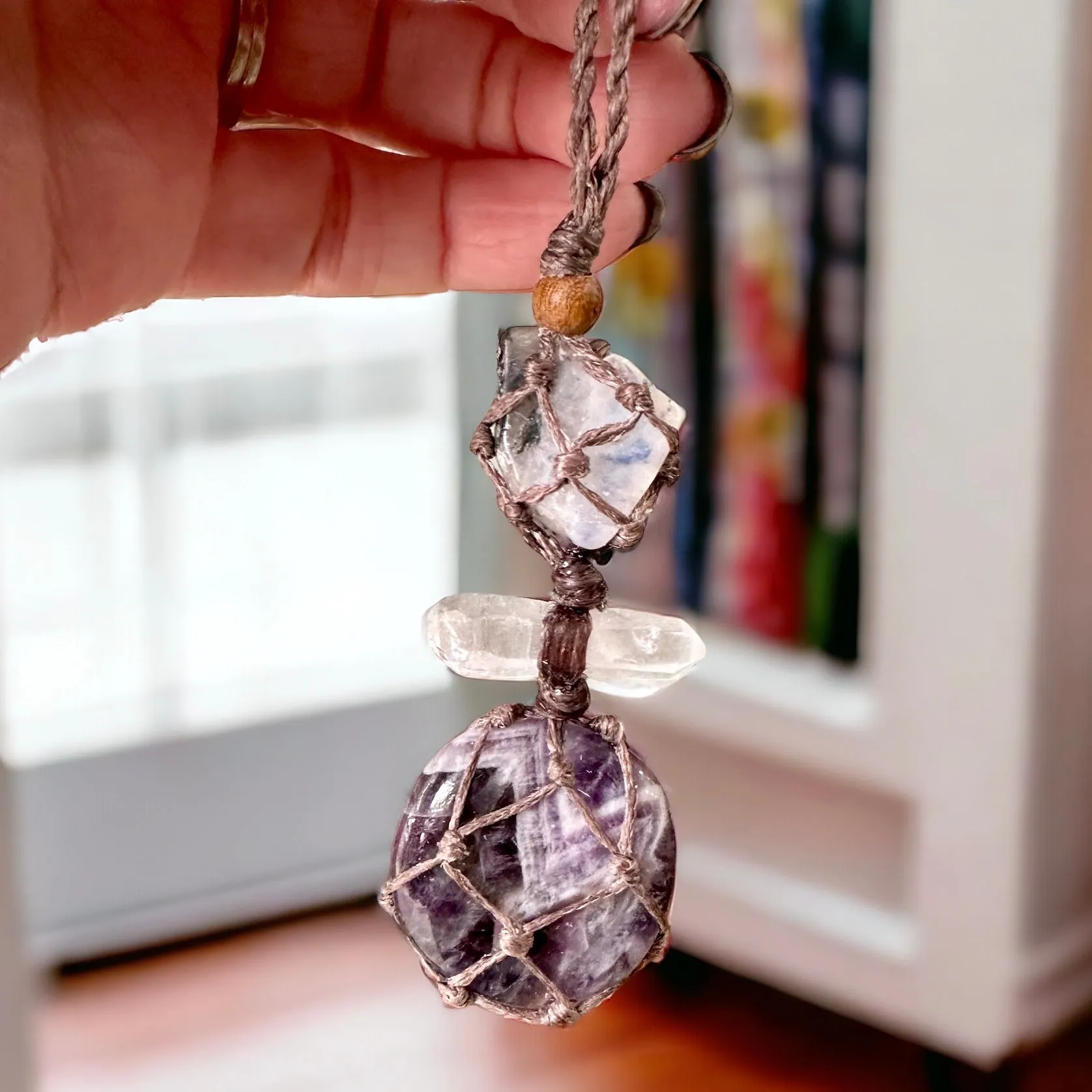 Chevron Amethyst Goddess Talisman