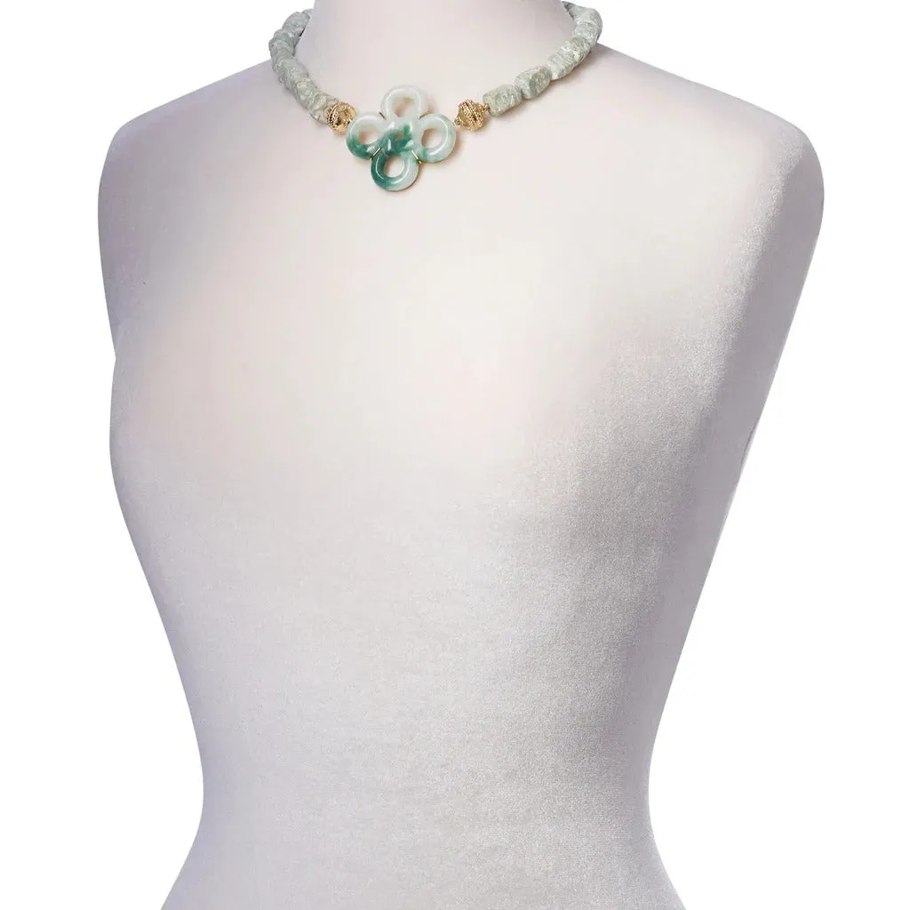 Clara Williams Burma Jade Knot Centerpiece