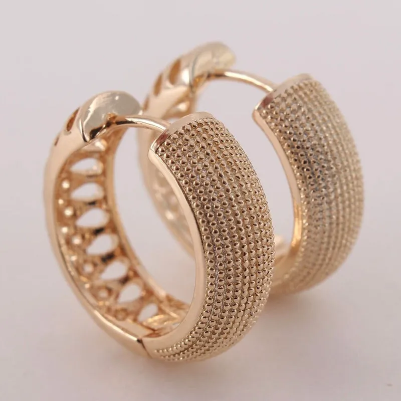 Classic Hollow Style Zircon Hoop Earrings