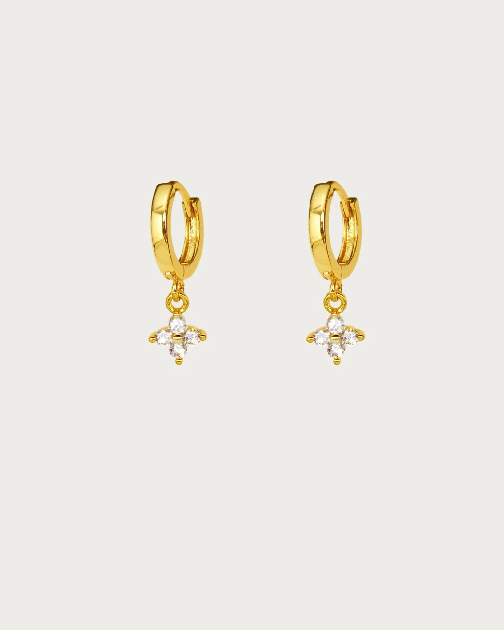 Clover Mini Hoop Earrings in Silver