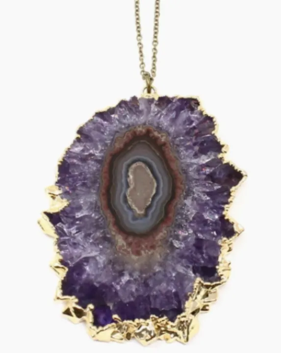 Crafts & Love Unique geode necklace