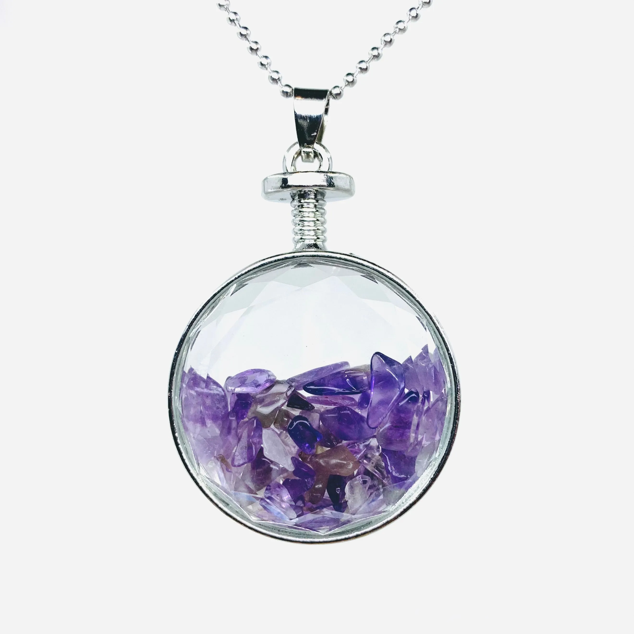 Crystal Filled Pendant Necklaces