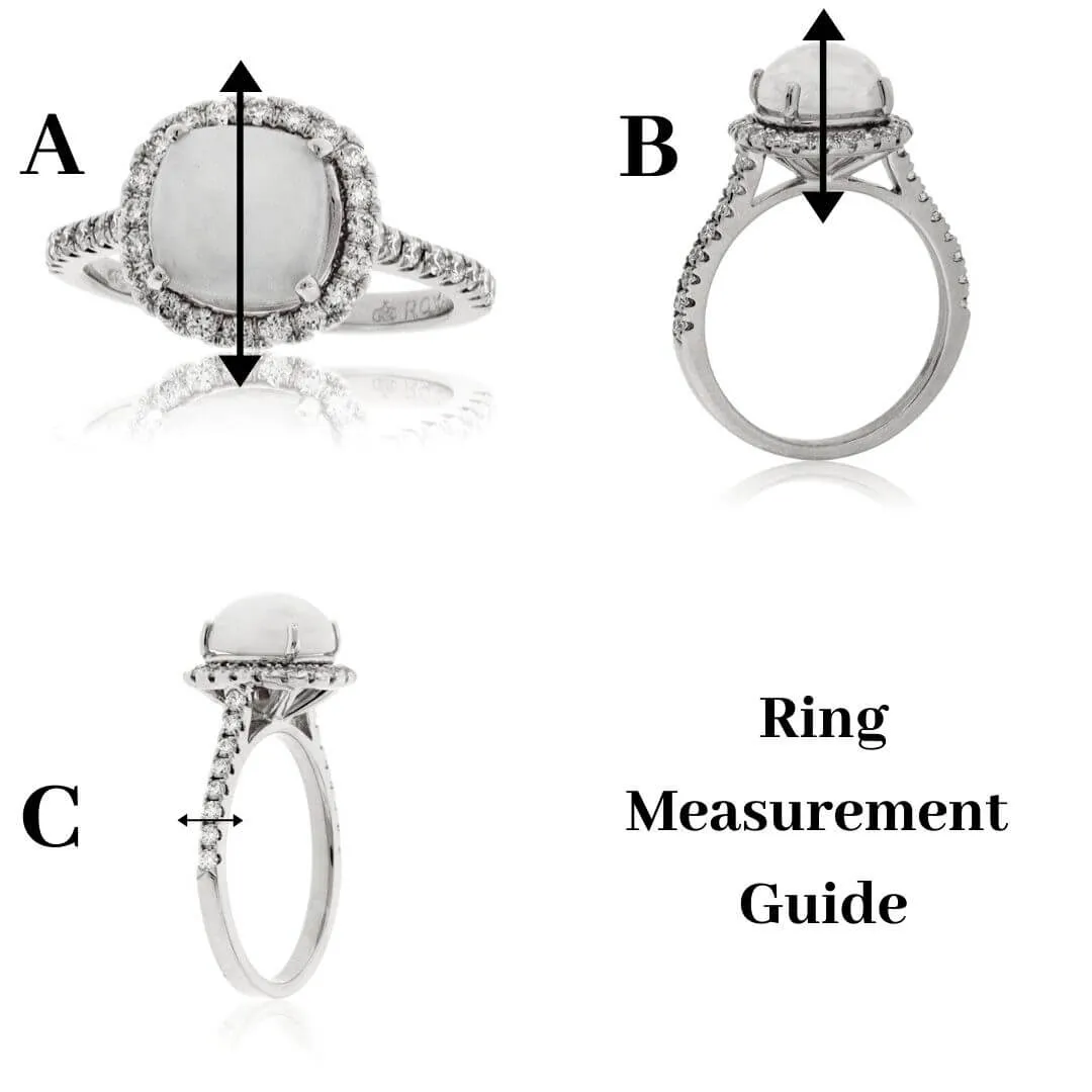 Cushion Sphene and Diamond Accented Ring