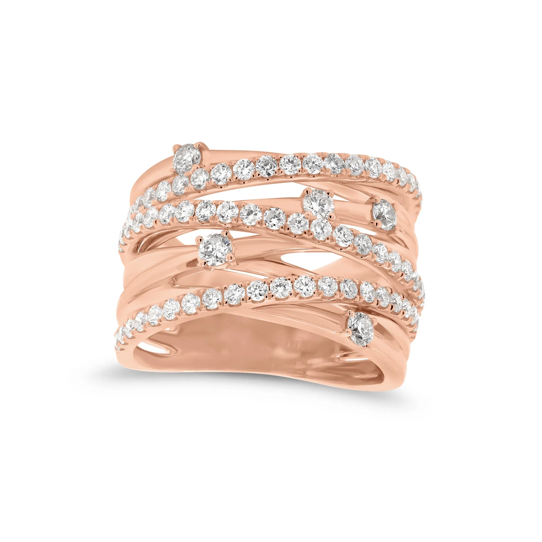 Diamond & Gold Multi-Band Ring