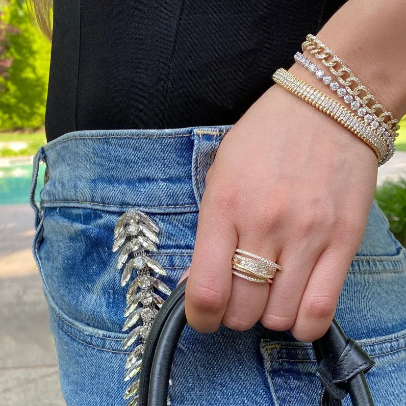 Diamond Beaded Stretch Bracelet