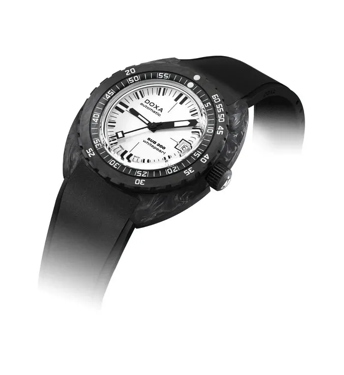 DOXA Sub 300 Carbon Whitepearl Black - 822.70.011.23