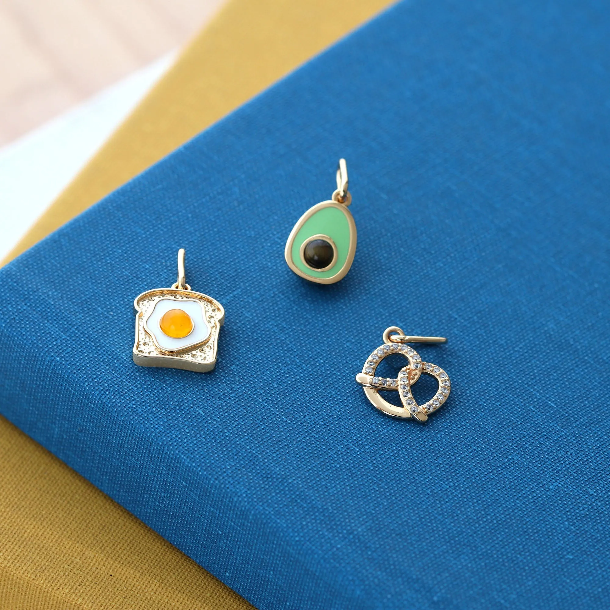 Egg on Toast Enamel Charm