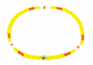 Enameled Eye Short Roll Tribal Beaded Bracelet