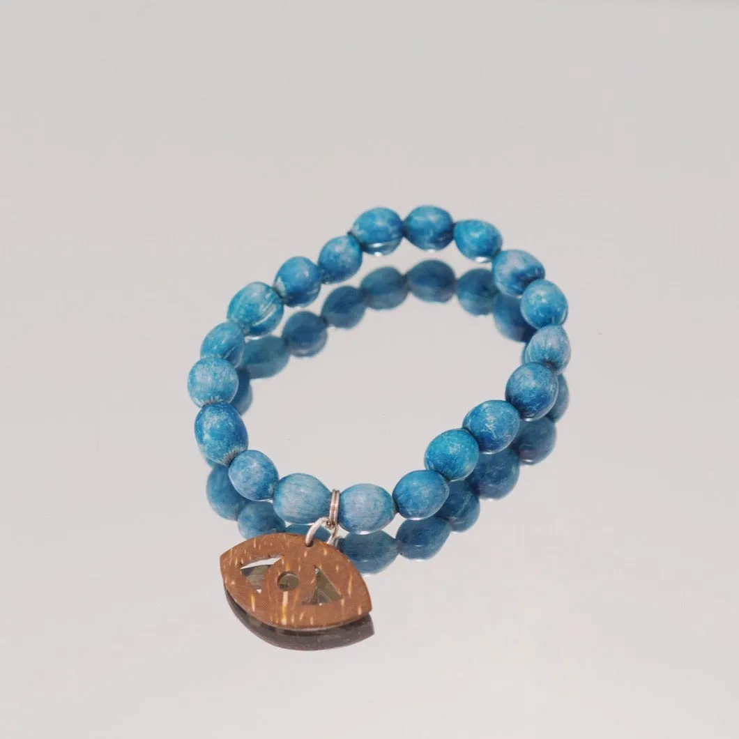 Evil Eye Charm Beaded Bracelet