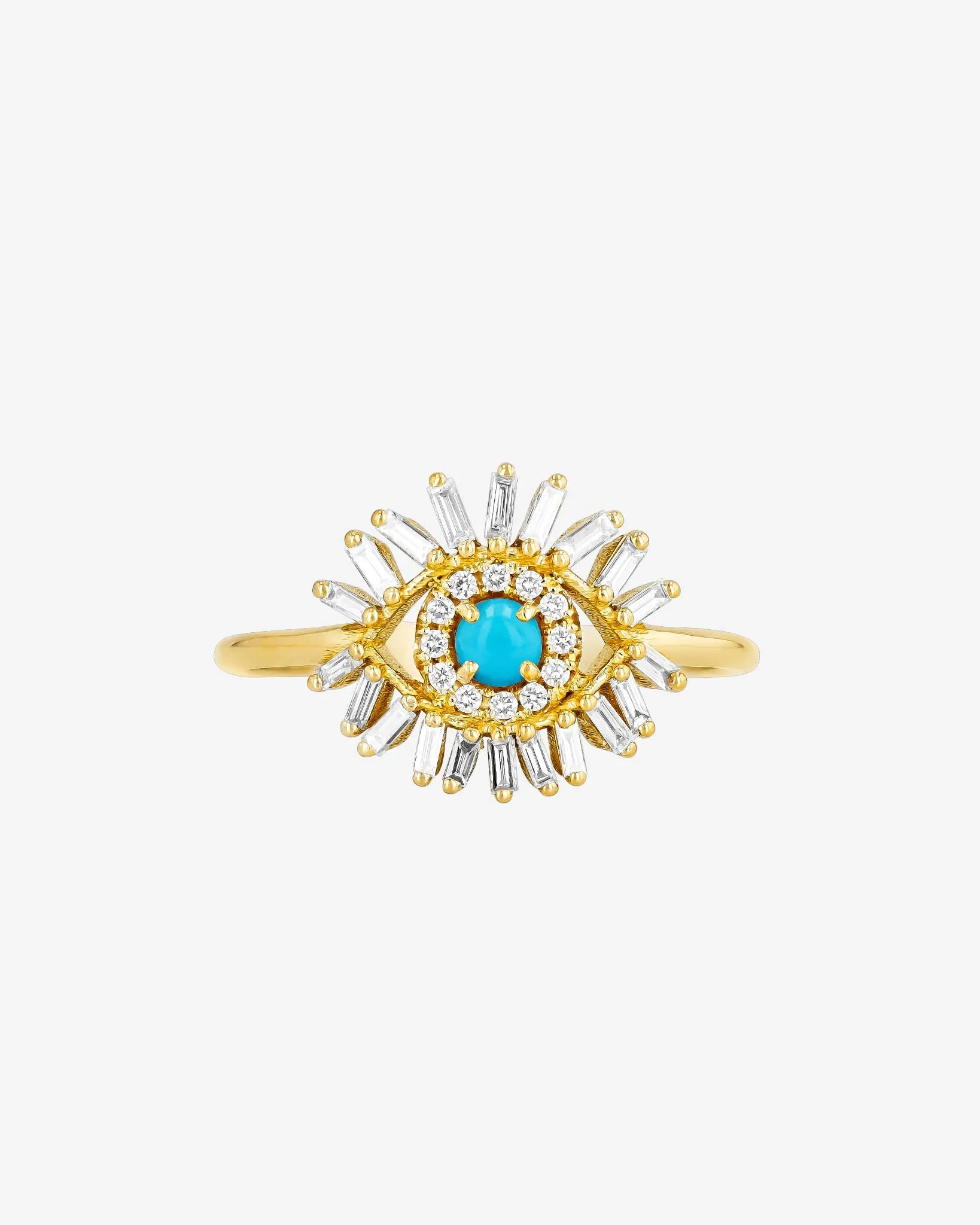 Evil Eye Mini Turquoise Ring