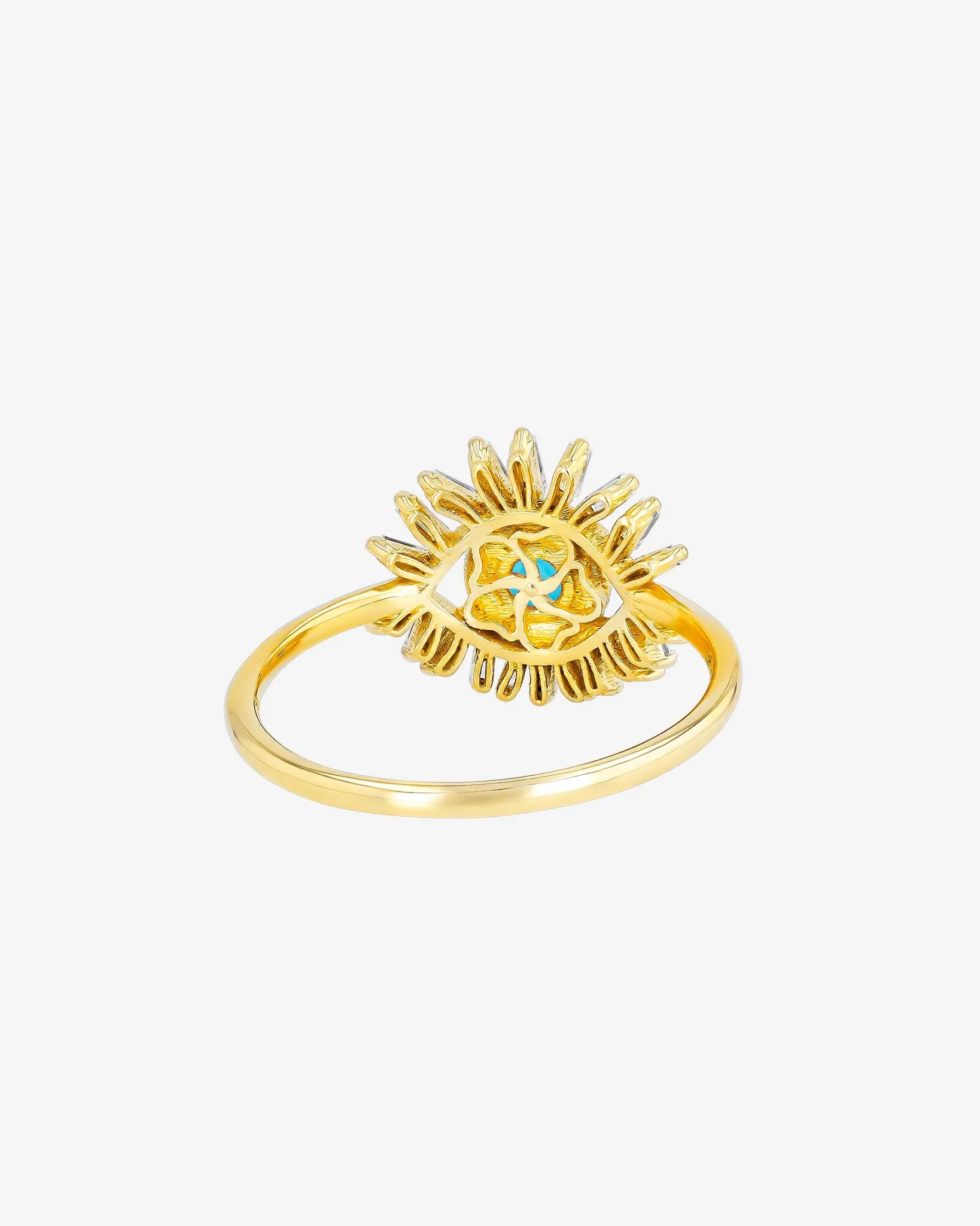 Evil Eye Mini Turquoise Ring