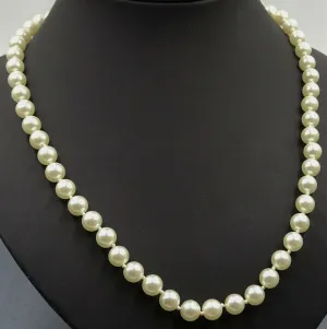 Faux Pearl Cream White Strand Necklace  Fashion Jewellery