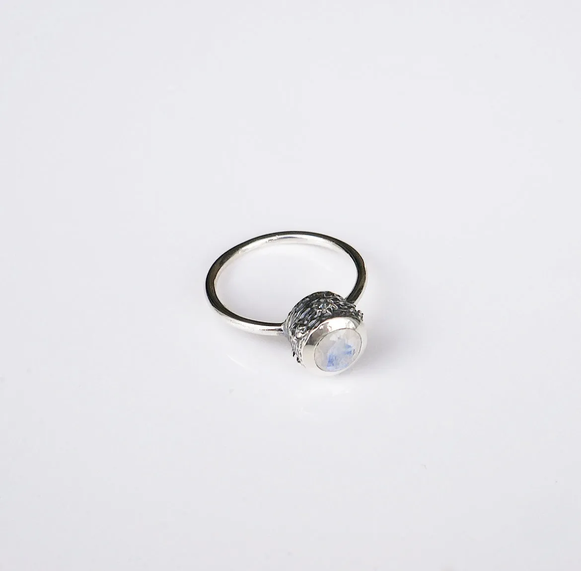 Foggy Night Moonstone .925 Sterling Silver Ring