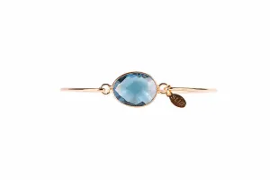 Freeform Gemstone Bracelet in London Blue Topaz Quartz