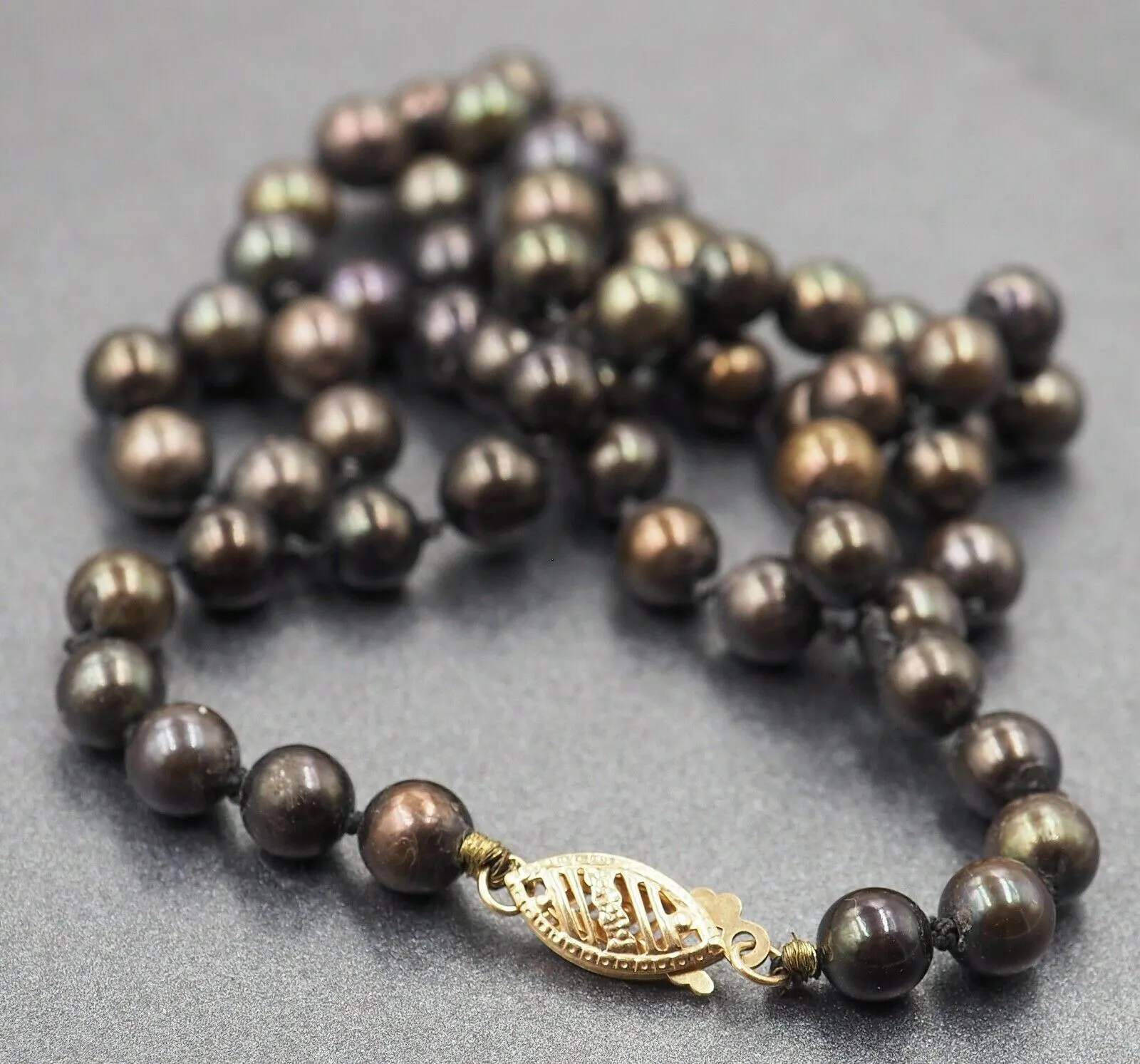 Freshwater Cultured Pearl Strand Necklace with 14ct White Gold Clasp