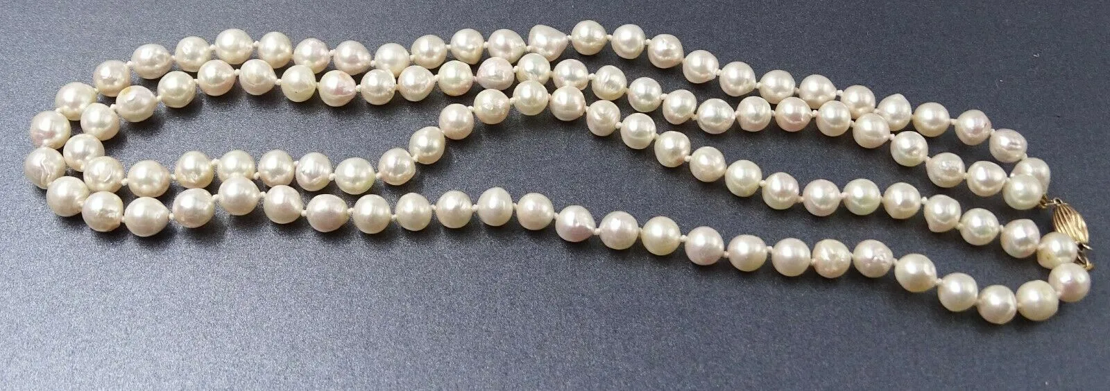 Freshwater Pearl 14ct Yellow Gold 2 Strand Necklace